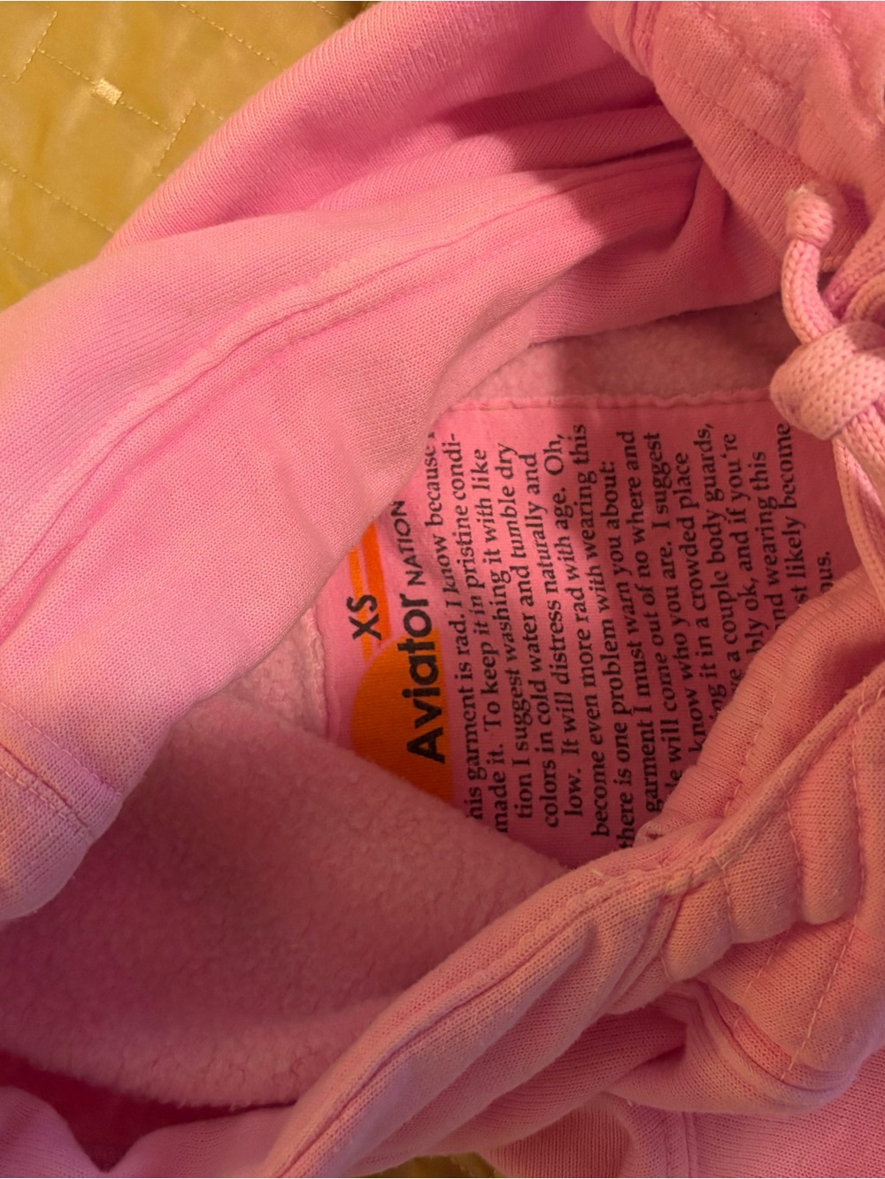 Aviator Nation Pink Fleece-Lined Hoodie - Picture 5 of 5